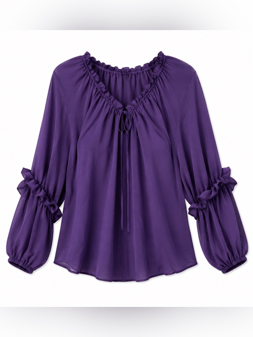 Eva Mendes for New York & Company Elegant Purple Blouse